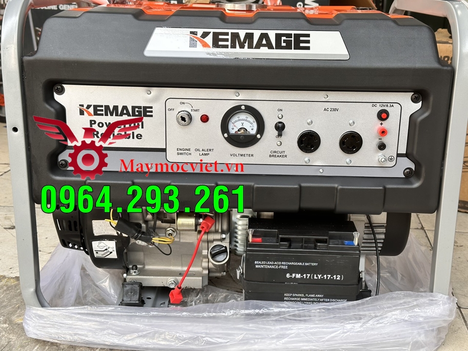 Máy phát điện KEMAGE KM7500E đề điện, công suất 5kw, chạy xăng